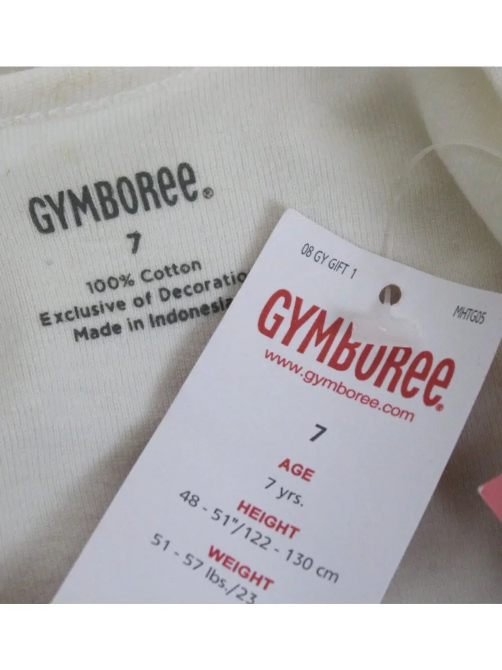 2008 Gymboree Sweeter Than Chocolate Box of Bonbon Shirt White L/S Ribbon